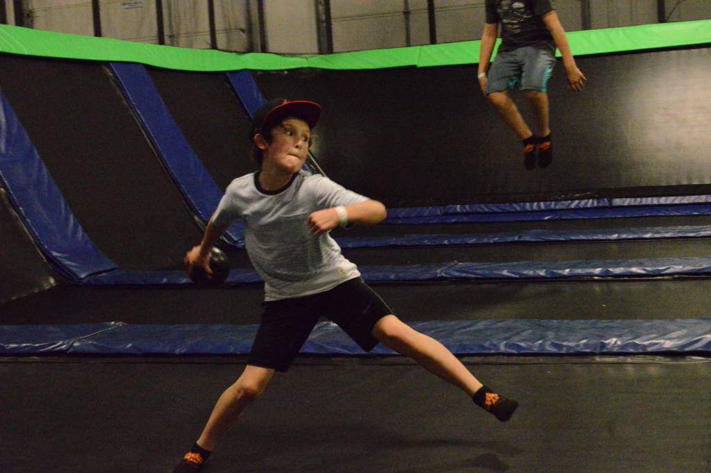 bounce trampoline sports dodge ball